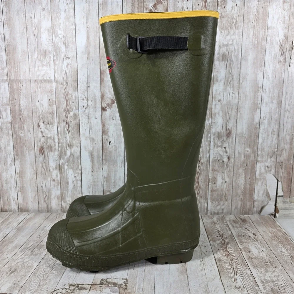 LaCrosse Burly Classic 18 Inch Rubber Hunting Boots OD Green Mens 10 266040